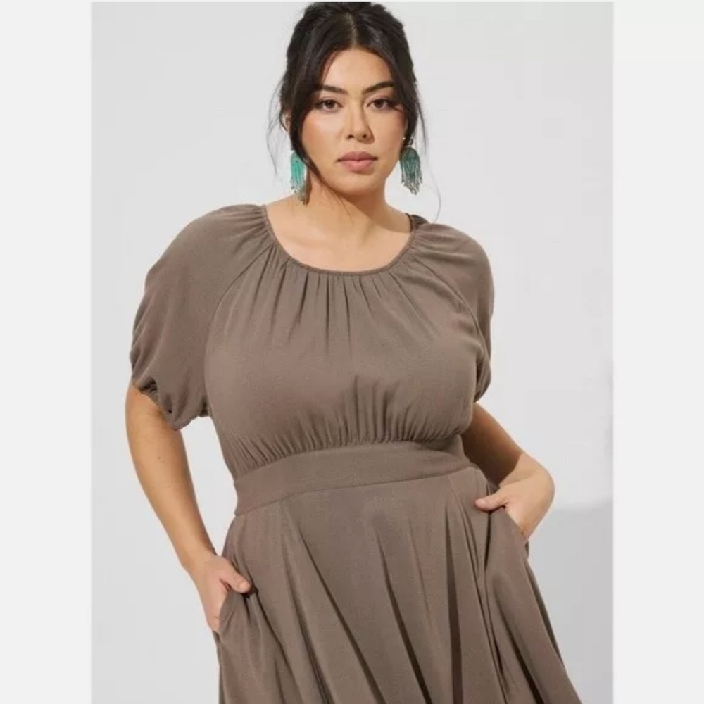 Torrid, Brown Linen Dress, Torrid Size 00